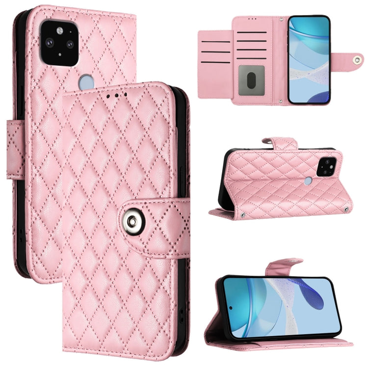 Rhombic Texture Flip Leather Phone Case with Lanyard, For Google Pixel 6, For Google Pixel 5a, For Google Pixel 5 XL / Pixel 4a 5G, For Google Pixel 5
