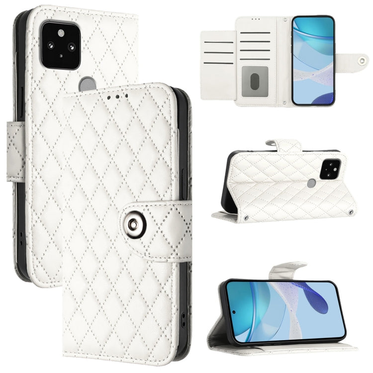 Rhombic Texture Flip Leather Phone Case with Lanyard, For Google Pixel 6, For Google Pixel 5a, For Google Pixel 5 XL / Pixel 4a 5G, For Google Pixel 5