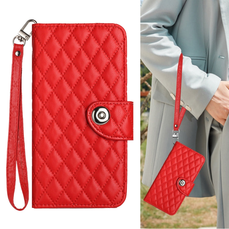 Rhombic Texture Flip Leather Phone Case with Lanyard, For OPPO A53s 4G / A33 2020 4G, For OPPO A11s 4G