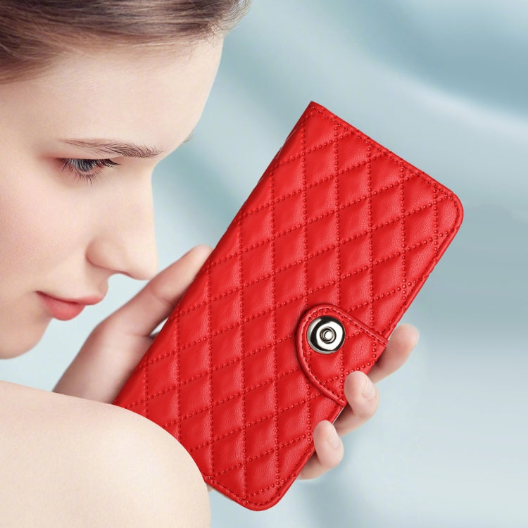 Rhombic Texture Flip Leather Phone Case with Lanyard, For OPPO A53s 4G / A33 2020 4G, For OPPO A11s 4G