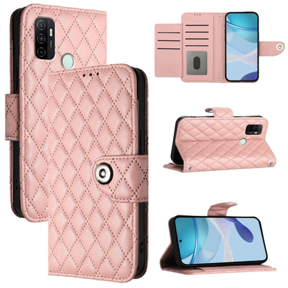 Rhombic Texture Flip Leather Phone Case with Lanyard, For OPPO A53s 4G / A33 2020 4G, For OPPO A11s 4G