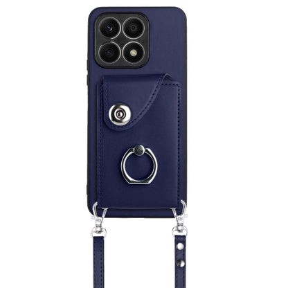 Organ Card Bag Ring Holder Phone Case with Long Lanyard, For Honor X8a, For Honor X9a / Magic5 Lite