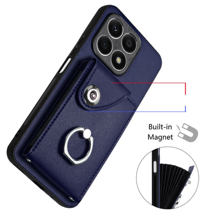 Organ Card Bag Ring Holder Phone Case with Long Lanyard, For Honor X8a, For Honor X9a / Magic5 Lite