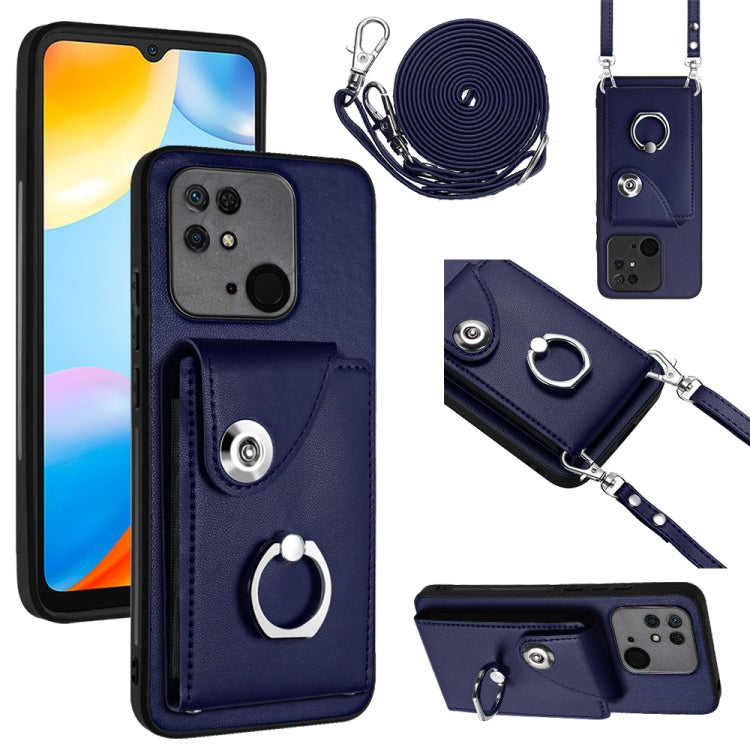 Organ Card Bag Ring Holder Phone Case with Long Lanyard, For Xiaomi Redmi Note 12 5G Global, For Xiaomi Redmi 12C / 11A, For Xiaomi Redmi 10C