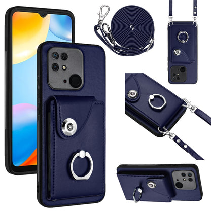Organ Card Bag Ring Holder Phone Case with Long Lanyard, For Xiaomi Redmi Note 12 5G Global, For Xiaomi Redmi 12C / 11A, For Xiaomi Redmi 10C
