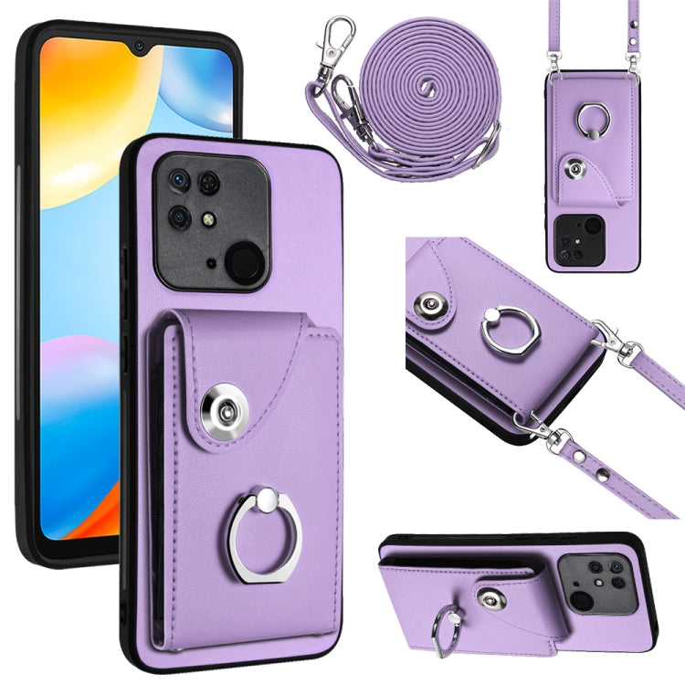 Organ Card Bag Ring Holder Phone Case with Long Lanyard, For Xiaomi Redmi Note 12 5G Global, For Xiaomi Redmi 12C / 11A, For Xiaomi Redmi 10C