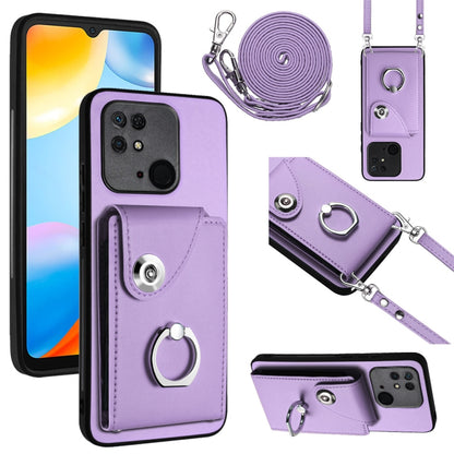 Organ Card Bag Ring Holder Phone Case with Long Lanyard, For Xiaomi Redmi Note 12 5G Global, For Xiaomi Redmi 12C / 11A, For Xiaomi Redmi 10C