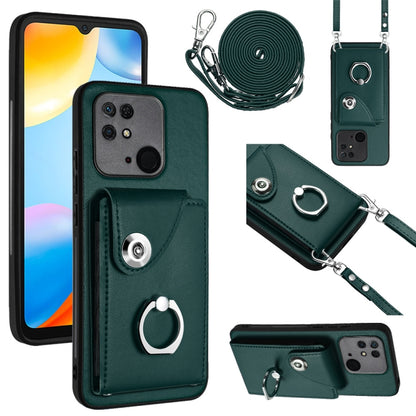 Organ Card Bag Ring Holder Phone Case with Long Lanyard, For Xiaomi Redmi Note 12 5G Global, For Xiaomi Redmi 12C / 11A, For Xiaomi Redmi 10C