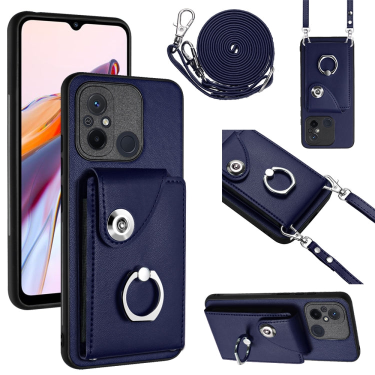 Organ Card Bag Ring Holder Phone Case with Long Lanyard, For Xiaomi Redmi Note 12 5G Global, For Xiaomi Redmi 12C / 11A, For Xiaomi Redmi 10C