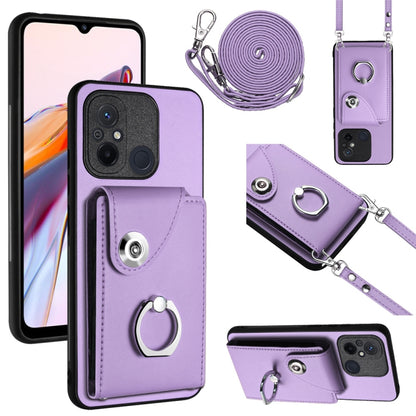 Organ Card Bag Ring Holder Phone Case with Long Lanyard, For Xiaomi Redmi Note 12 5G Global, For Xiaomi Redmi 12C / 11A, For Xiaomi Redmi 10C