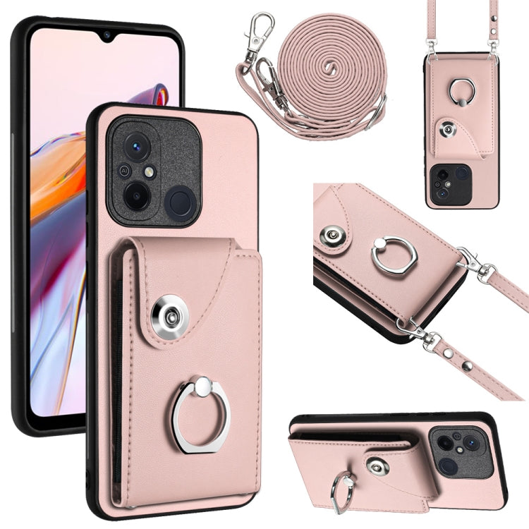 Organ Card Bag Ring Holder Phone Case with Long Lanyard, For Xiaomi Redmi Note 12 5G Global, For Xiaomi Redmi 12C / 11A, For Xiaomi Redmi 10C
