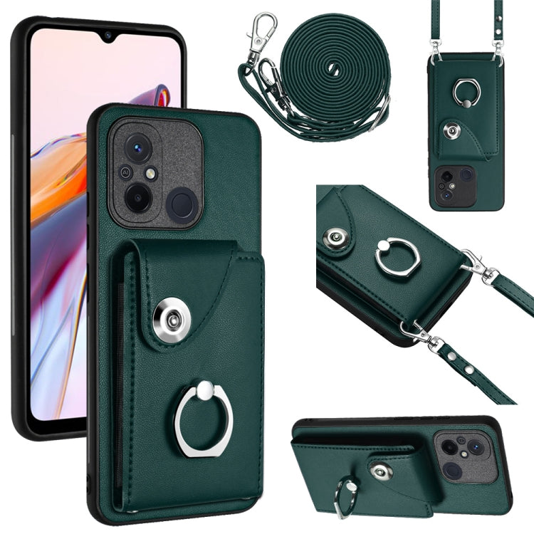 Organ Card Bag Ring Holder Phone Case with Long Lanyard, For Xiaomi Redmi Note 12 5G Global, For Xiaomi Redmi 12C / 11A, For Xiaomi Redmi 10C