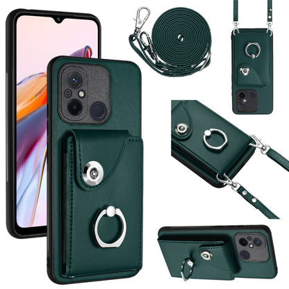 Organ Card Bag Ring Holder Phone Case with Long Lanyard, For Xiaomi Redmi Note 12 5G Global, For Xiaomi Redmi 12C / 11A, For Xiaomi Redmi 10C