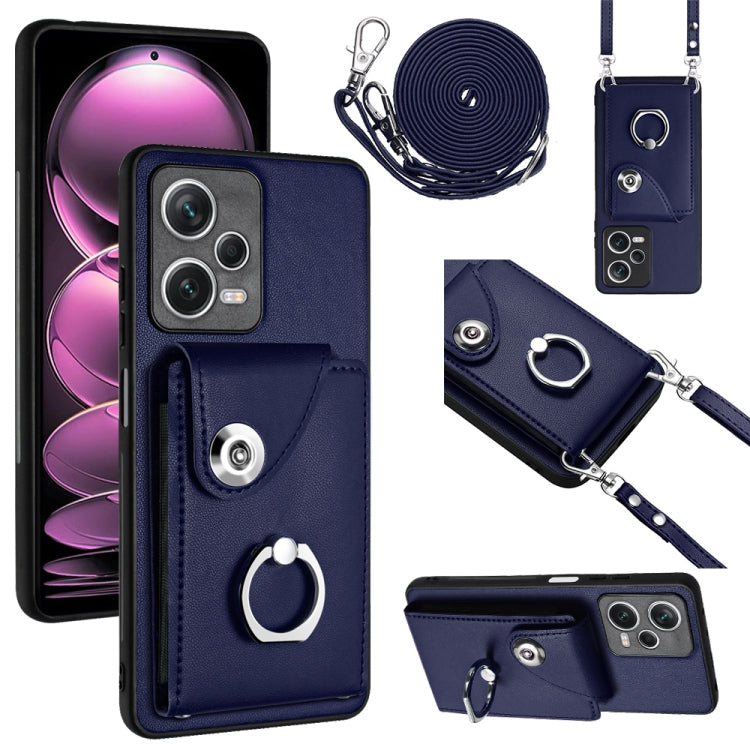 Organ Card Bag Ring Holder Phone Case with Long Lanyard, For Xiaomi Redmi Note 12 5G Global, For Xiaomi Redmi 12C / 11A, For Xiaomi Redmi 10C
