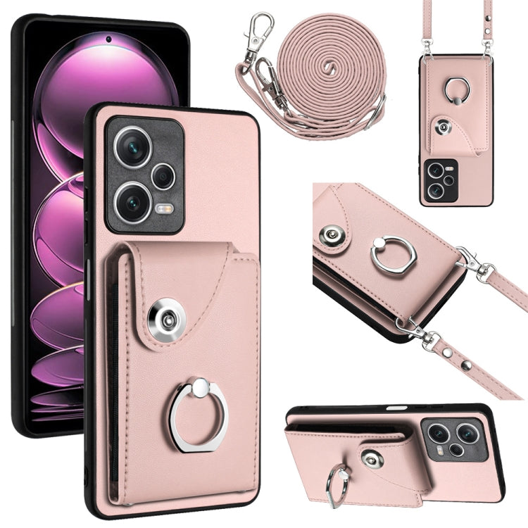 Organ Card Bag Ring Holder Phone Case with Long Lanyard, For Xiaomi Redmi Note 12 5G Global, For Xiaomi Redmi 12C / 11A, For Xiaomi Redmi 10C