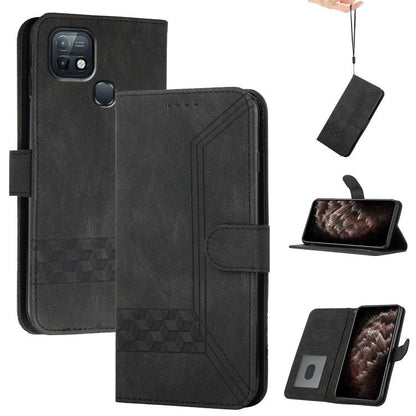 Black flip leather phone case for Infinix Hot 10T/10s/10i, front cover