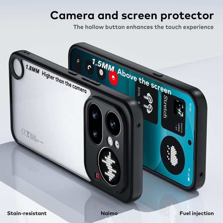 Frosted TPU + Transparent PC Phone Case, For Nothing Phone 4a Pro, For Nothing Phone 4a, For Nothing CMF Phone 2 Pro, For Nothing Phone 3a, For Nothing Phone 3a Pro, For Nothing CMF Phone 1, For Nothing Phone 2a