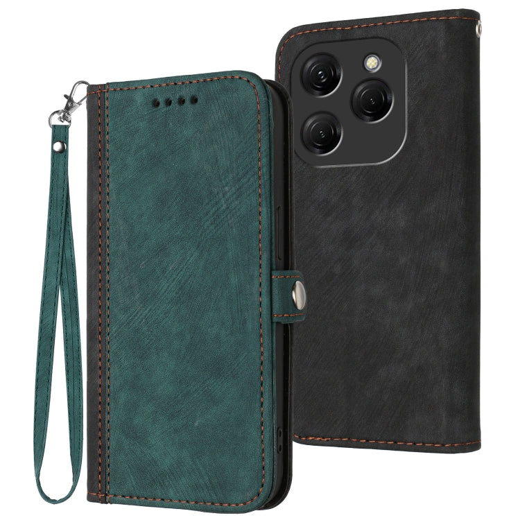 Side Buckle Double Fold Hand Strap Leather Phone Case, For Tecno Spark Go 5G 2025 / Hot 60i 5G, For Tecno Camon 30 Pro, For Tecno Pova 6 Pro, For Tecno Spark 20 Pro, For Tecno Spark 20, For Tecno Spark Go 2024, For Tecno Camon 20 Premier               ...