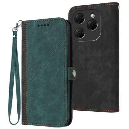 Side Buckle Double Fold Hand Strap Leather Phone Case, For Tecno Spark Go 5G 2025 / Hot 60i 5G, For Tecno Camon 30 Pro, For Tecno Pova 6 Pro, For Tecno Spark 20 Pro, For Tecno Spark 20, For Tecno Spark Go 2024, For Tecno Camon 20 Premier               ...