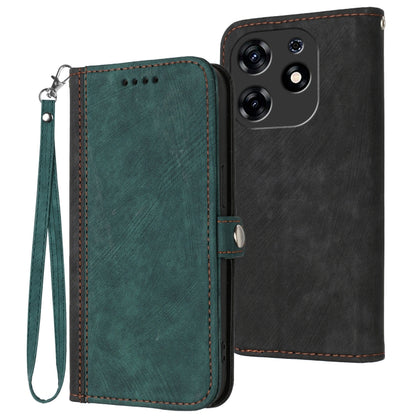 Side Buckle Double Fold Hand Strap Leather Phone Case, For Tecno Spark Go 5G 2025 / Hot 60i 5G, For Tecno Camon 30 Pro, For Tecno Pova 6 Pro, For Tecno Spark 20 Pro, For Tecno Spark 20, For Tecno Spark Go 2024, For Tecno Camon 20 Premier               ...