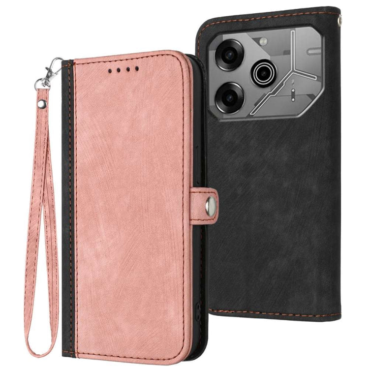 Side Buckle Double Fold Hand Strap Leather Phone Case, For Tecno Spark Go 5G 2025 / Hot 60i 5G, For Tecno Camon 30 Pro, For Tecno Pova 6 Pro, For Tecno Spark 20 Pro, For Tecno Spark 20, For Tecno Spark Go 2024, For Tecno Camon 20 Premier               ...