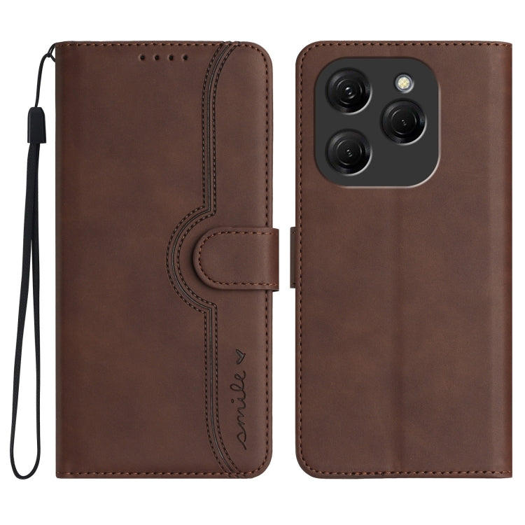 Heart Pattern Skin Feel Leather Phone Case, For Tecno Spark Go 5G 2025 / Hot 60i 5G, For Tecno Camon 30 Pro, For Tecno Pova 6 Pro, For Tecno Spark 20 Pro, For Tecno Spark 20, For Tecno Spark Go 2024, For Tecno Camon 20 Premier                          ...