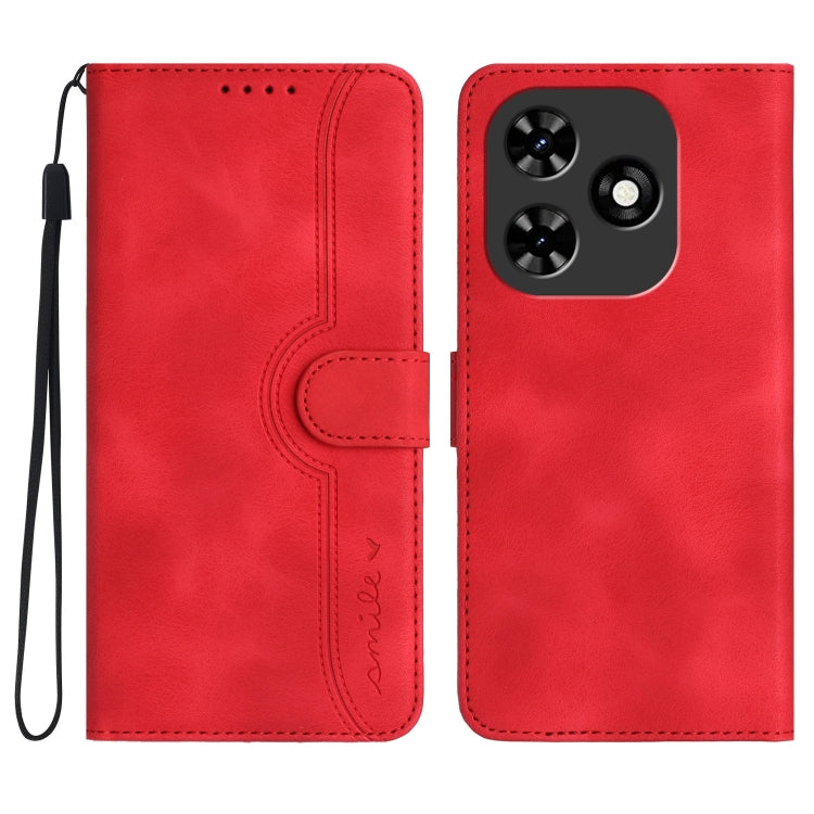 Heart Pattern Skin Feel Leather Phone Case, For Tecno Spark Go 5G 2025 / Hot 60i 5G, For Tecno Camon 30 Pro, For Tecno Pova 6 Pro, For Tecno Spark 20 Pro, For Tecno Spark 20, For Tecno Spark Go 2024, For Tecno Camon 20 Premier                          ...