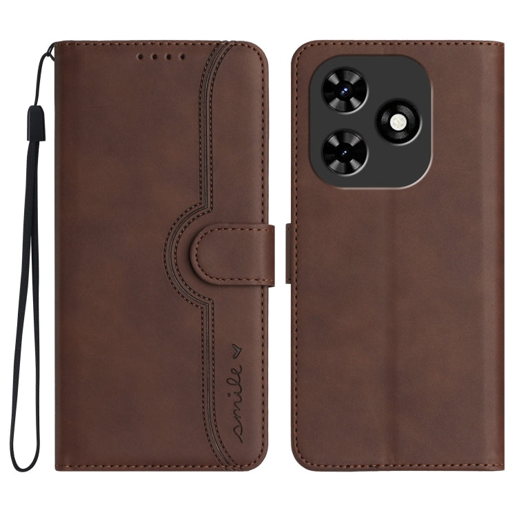Heart Pattern Skin Feel Leather Phone Case, For Tecno Spark Go 5G 2025 / Hot 60i 5G, For Tecno Camon 30 Pro, For Tecno Pova 6 Pro, For Tecno Spark 20 Pro, For Tecno Spark 20, For Tecno Spark Go 2024, For Tecno Camon 20 Premier                          ...