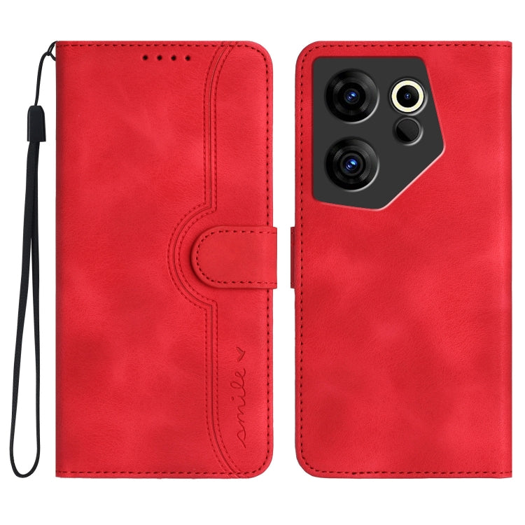 Heart Pattern Skin Feel Leather Phone Case, For Tecno Spark Go 5G 2025 / Hot 60i 5G, For Tecno Camon 30 Pro, For Tecno Pova 6 Pro, For Tecno Spark 20 Pro, For Tecno Spark 20, For Tecno Spark Go 2024, For Tecno Camon 20 Premier                          ...