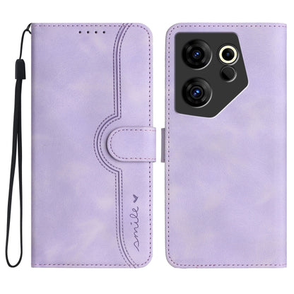 Heart Pattern Skin Feel Leather Phone Case, For Tecno Spark Go 5G 2025 / Hot 60i 5G, For Tecno Camon 30 Pro, For Tecno Pova 6 Pro, For Tecno Spark 20 Pro, For Tecno Spark 20, For Tecno Spark Go 2024, For Tecno Camon 20 Premier                          ...