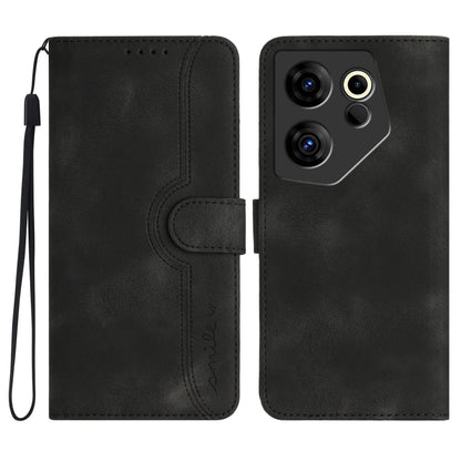 Heart Pattern Skin Feel Leather Phone Case, For Tecno Spark Go 5G 2025 / Hot 60i 5G, For Tecno Camon 30 Pro, For Tecno Pova 6 Pro, For Tecno Spark 20 Pro, For Tecno Spark 20, For Tecno Spark Go 2024, For Tecno Camon 20 Premier                          ...