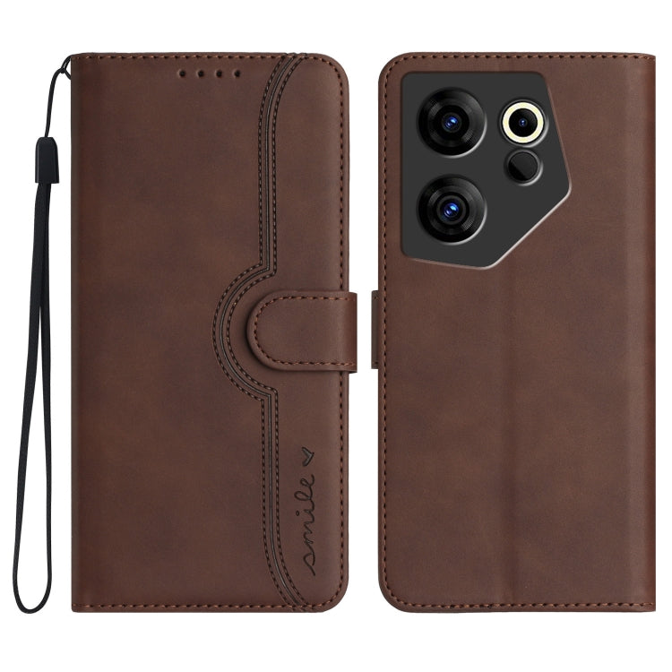 Heart Pattern Skin Feel Leather Phone Case, For Tecno Spark Go 5G 2025 / Hot 60i 5G, For Tecno Camon 30 Pro, For Tecno Pova 6 Pro, For Tecno Spark 20 Pro, For Tecno Spark 20, For Tecno Spark Go 2024, For Tecno Camon 20 Premier                          ...