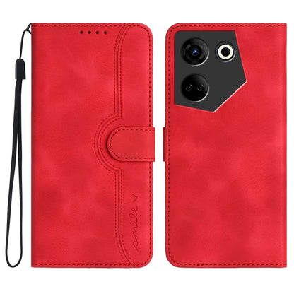 Heart Pattern Skin Feel Leather Phone Case, For Tecno Spark Go 5G 2025 / Hot 60i 5G, For Tecno Camon 30 Pro, For Tecno Pova 6 Pro, For Tecno Spark 20 Pro, For Tecno Spark 20, For Tecno Spark Go 2024, For Tecno Camon 20 Premier                          ...