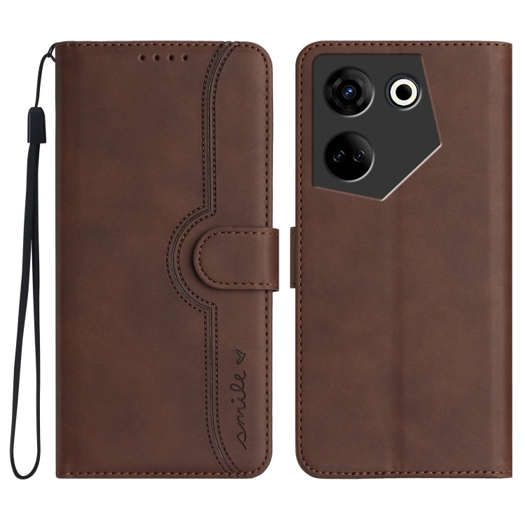 Heart Pattern Skin Feel Leather Phone Case, For Tecno Spark Go 5G 2025 / Hot 60i 5G, For Tecno Camon 30 Pro, For Tecno Pova 6 Pro, For Tecno Spark 20 Pro, For Tecno Spark 20, For Tecno Spark Go 2024, For Tecno Camon 20 Premier                          ...