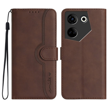 Heart Pattern Skin Feel Leather Phone Case, For Tecno Spark Go 5G 2025 / Hot 60i 5G, For Tecno Camon 30 Pro, For Tecno Pova 6 Pro, For Tecno Spark 20 Pro, For Tecno Spark 20, For Tecno Spark Go 2024, For Tecno Camon 20 Premier                          ...