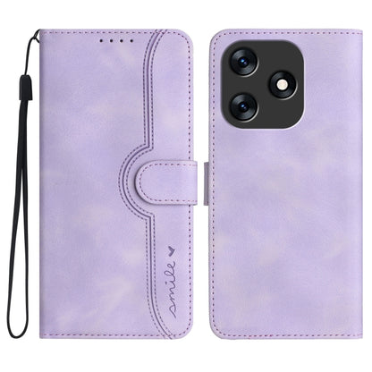 Heart Pattern Skin Feel Leather Phone Case, For Tecno Spark Go 5G 2025 / Hot 60i 5G, For Tecno Camon 30 Pro, For Tecno Pova 6 Pro, For Tecno Spark 20 Pro, For Tecno Spark 20, For Tecno Spark Go 2024, For Tecno Camon 20 Premier                          ...