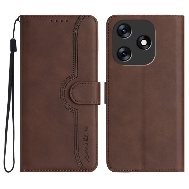 Heart Pattern Skin Feel Leather Phone Case, For Tecno Spark Go 5G 2025 / Hot 60i 5G, For Tecno Camon 30 Pro, For Tecno Pova 6 Pro, For Tecno Spark 20 Pro, For Tecno Spark 20, For Tecno Spark Go 2024, For Tecno Camon 20 Premier                          ...