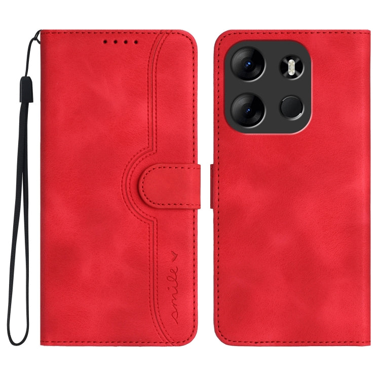 Heart Pattern Skin Feel Leather Phone Case, For Tecno Spark Go 5G 2025 / Hot 60i 5G, For Tecno Camon 30 Pro, For Tecno Pova 6 Pro, For Tecno Spark 20 Pro, For Tecno Spark 20, For Tecno Spark Go 2024, For Tecno Camon 20 Premier                          ...