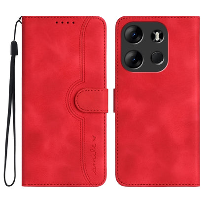 Heart Pattern Skin Feel Leather Phone Case, For Tecno Spark Go 5G 2025 / Hot 60i 5G, For Tecno Camon 30 Pro, For Tecno Pova 6 Pro, For Tecno Spark 20 Pro, For Tecno Spark 20, For Tecno Spark Go 2024, For Tecno Camon 20 Premier                          ...