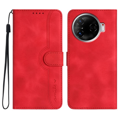 Heart Pattern Skin Feel Leather Phone Case, For Tecno Spark Go 5G 2025 / Hot 60i 5G, For Tecno Camon 30 Pro, For Tecno Pova 6 Pro, For Tecno Spark 20 Pro, For Tecno Spark 20, For Tecno Spark Go 2024, For Tecno Camon 20 Premier                          ...