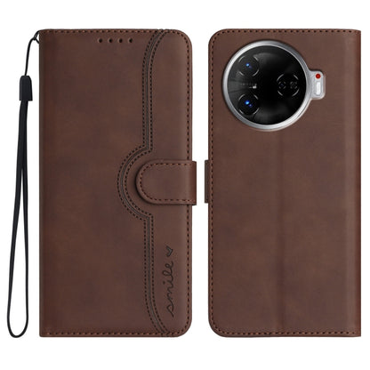 Heart Pattern Skin Feel Leather Phone Case, For Tecno Spark Go 5G 2025 / Hot 60i 5G, For Tecno Camon 30 Pro, For Tecno Pova 6 Pro, For Tecno Spark 20 Pro, For Tecno Spark 20, For Tecno Spark Go 2024, For Tecno Camon 20 Premier                          ...
