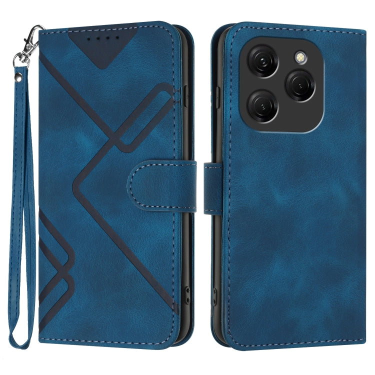 Line Pattern Skin Feel Leather Phone Case, For Tecno Spark Go 5G 2025 / Hot 60i 5G, For Tecno Camon 30 Pro, For Tecno Pova 6 Pro, For Tecno Spark 20 Pro, For Tecno Spark 20, For Tecno Spark Go 2024, For Tecno Camon 20 Premier                           ...