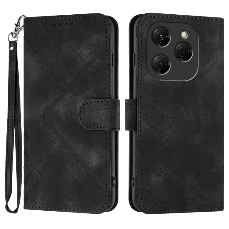 Line Pattern Skin Feel Leather Phone Case, For Tecno Spark Go 5G 2025 / Hot 60i 5G, For Tecno Camon 30 Pro, For Tecno Pova 6 Pro, For Tecno Spark 20 Pro, For Tecno Spark 20, For Tecno Spark Go 2024, For Tecno Camon 20 Premier                           ...
