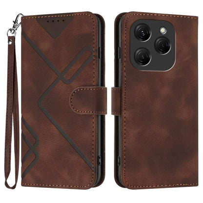 Line Pattern Skin Feel Leather Phone Case, For Tecno Spark Go 5G 2025 / Hot 60i 5G, For Tecno Camon 30 Pro, For Tecno Pova 6 Pro, For Tecno Spark 20 Pro, For Tecno Spark 20, For Tecno Spark Go 2024, For Tecno Camon 20 Premier                           ...