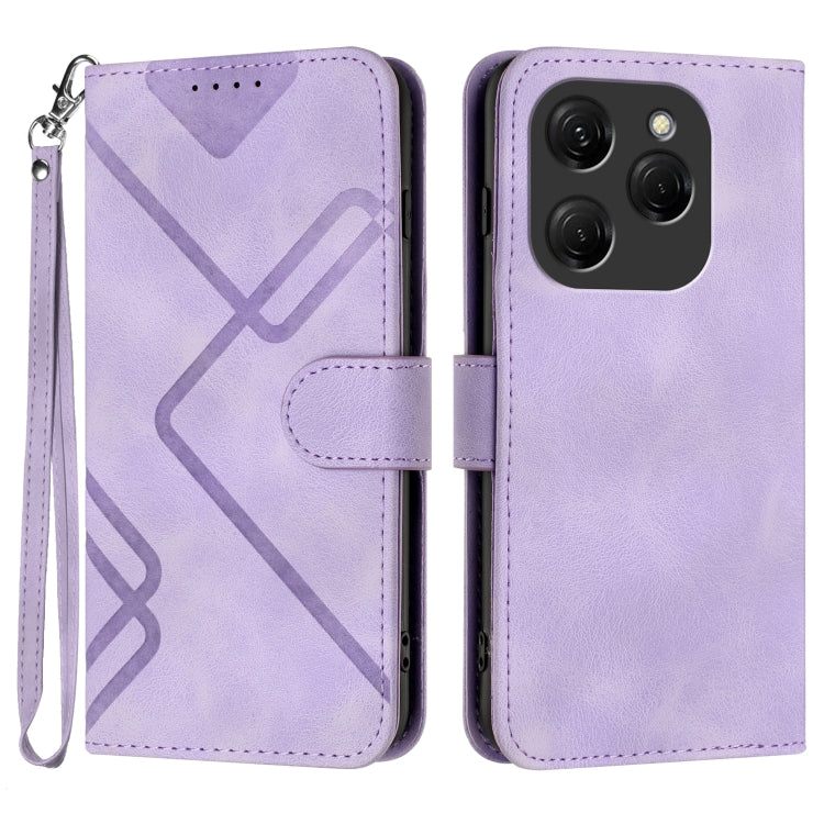 Line Pattern Skin Feel Leather Phone Case, For Tecno Spark Go 5G 2025 / Hot 60i 5G, For Tecno Camon 30 Pro, For Tecno Pova 6 Pro, For Tecno Spark 20 Pro, For Tecno Spark 20, For Tecno Spark Go 2024, For Tecno Camon 20 Premier                           ...