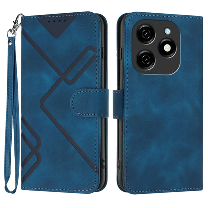 Line Pattern Skin Feel Leather Phone Case, For Tecno Spark Go 5G 2025 / Hot 60i 5G, For Tecno Camon 30 Pro, For Tecno Pova 6 Pro, For Tecno Spark 20 Pro, For Tecno Spark 20, For Tecno Spark Go 2024, For Tecno Camon 20 Premier                           ...