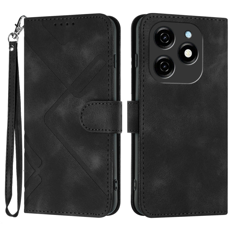 Line Pattern Skin Feel Leather Phone Case, For Tecno Spark Go 5G 2025 / Hot 60i 5G, For Tecno Camon 30 Pro, For Tecno Pova 6 Pro, For Tecno Spark 20 Pro, For Tecno Spark 20, For Tecno Spark Go 2024, For Tecno Camon 20 Premier                           ...