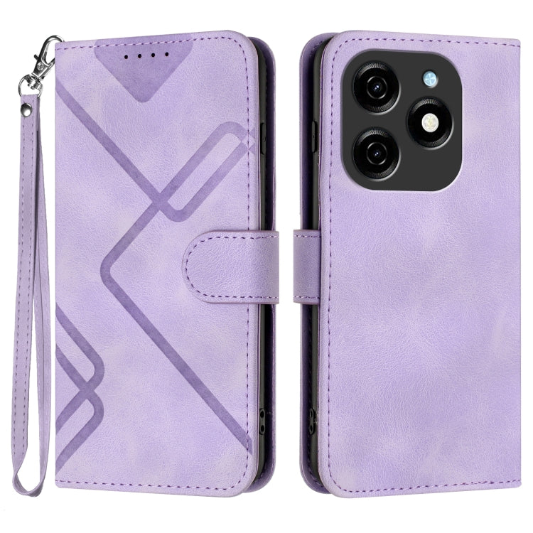 Line Pattern Skin Feel Leather Phone Case, For Tecno Spark Go 5G 2025 / Hot 60i 5G, For Tecno Camon 30 Pro, For Tecno Pova 6 Pro, For Tecno Spark 20 Pro, For Tecno Spark 20, For Tecno Spark Go 2024, For Tecno Camon 20 Premier                           ...