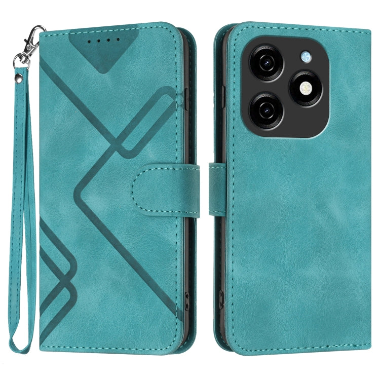 Line Pattern Skin Feel Leather Phone Case, For Tecno Spark Go 5G 2025 / Hot 60i 5G, For Tecno Camon 30 Pro, For Tecno Pova 6 Pro, For Tecno Spark 20 Pro, For Tecno Spark 20, For Tecno Spark Go 2024, For Tecno Camon 20 Premier                           ...