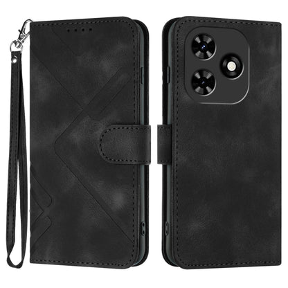 Line Pattern Skin Feel Leather Phone Case, For Tecno Spark Go 5G 2025 / Hot 60i 5G, For Tecno Camon 30 Pro, For Tecno Pova 6 Pro, For Tecno Spark 20 Pro, For Tecno Spark 20, For Tecno Spark Go 2024, For Tecno Camon 20 Premier                           ...
